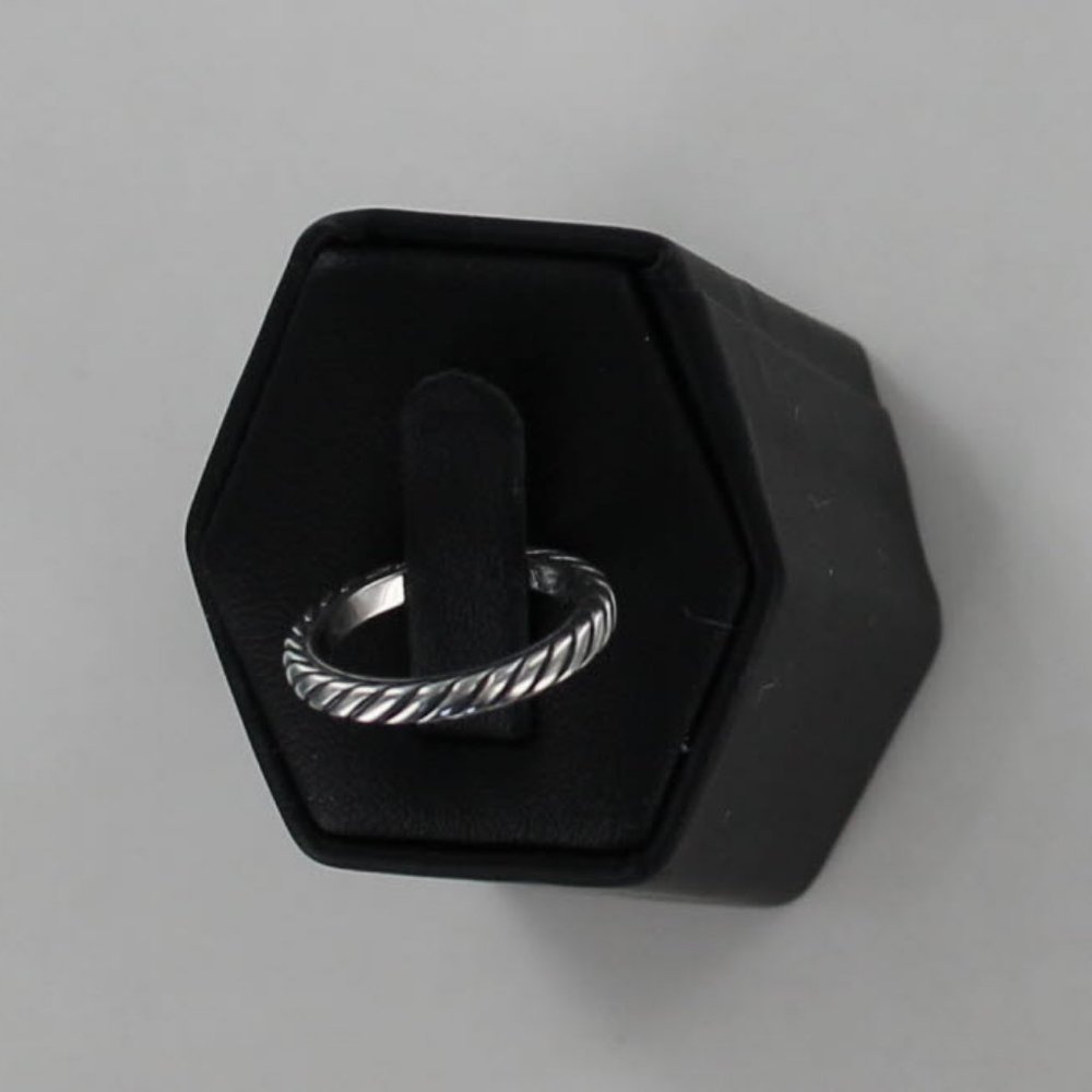 💰FINAL MARK ⬇️ David Yurman Size 5.25 Sterling Sculpted Cable Classics Ring